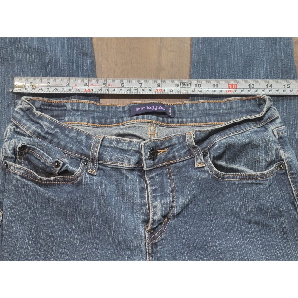 Levis 535 Legging Jeans Womens 11 M Medium Wash Blue Super Skinny Stretch Denim